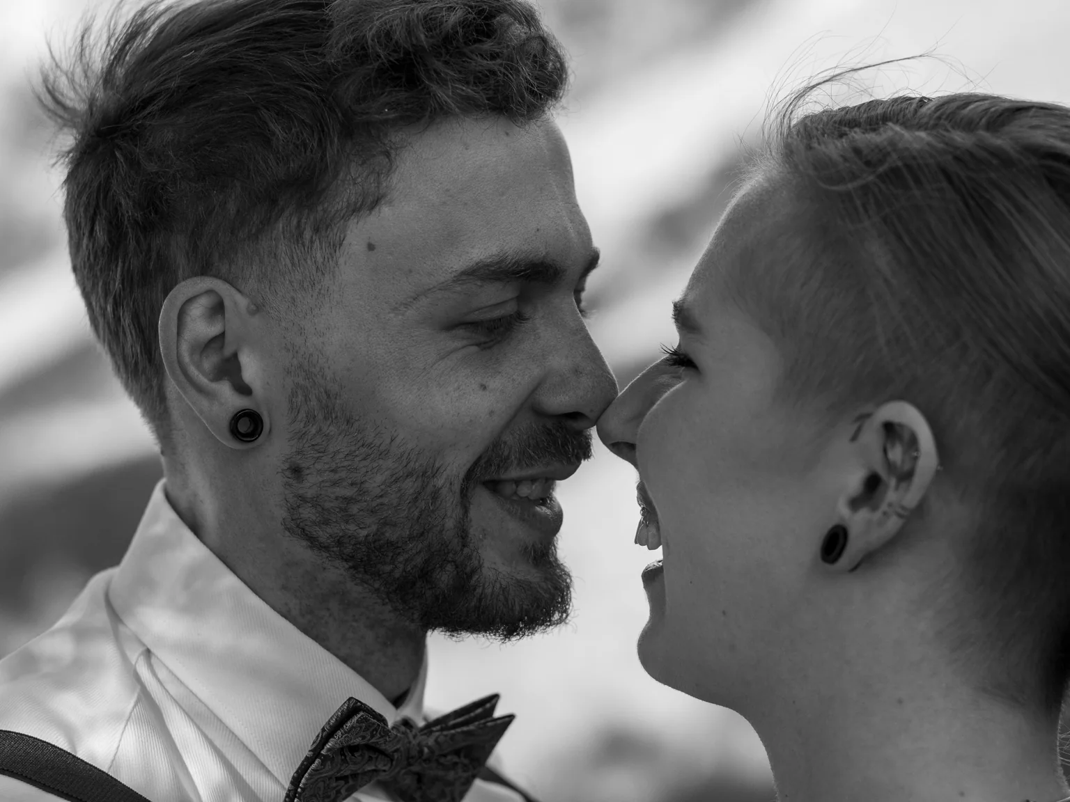 Nahaufnahme eines Hochzeitspaares